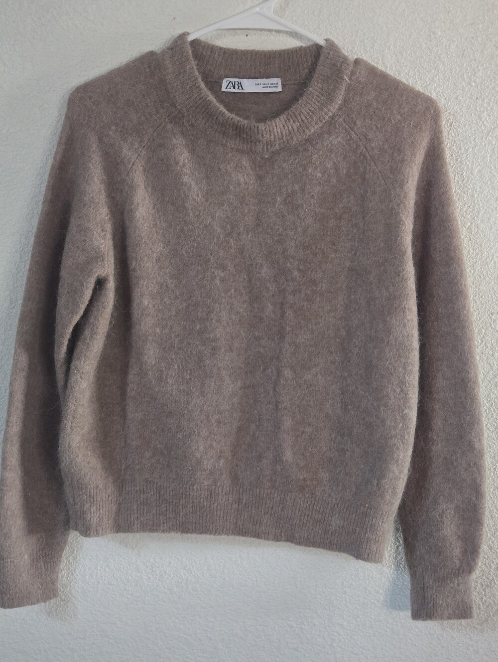 Zara Women's Scoopneck Sweater in Light Brown - Picture 4 of 9